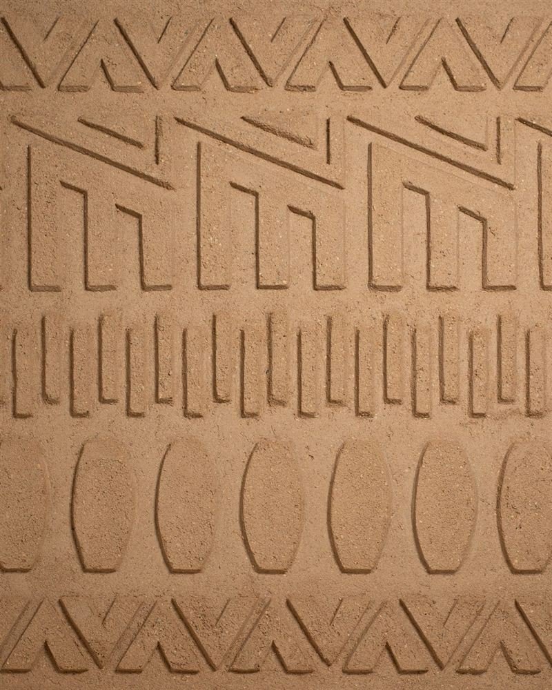Clayworks anaglyptic demi rustic terracotta ter 08 clay plaster sample swatch
