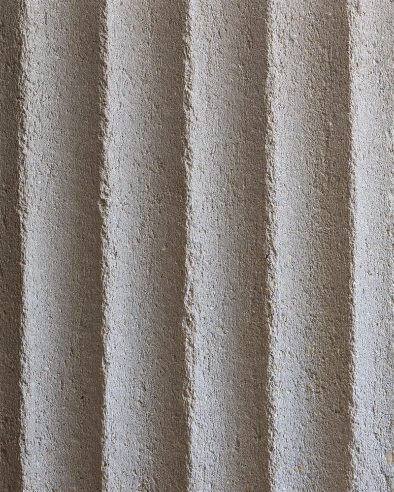 Clayworks fluted custom white clay plaster sample swatch