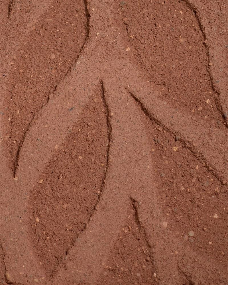 Clayworks hand carved demi rustic on rustic custom terracotta clay plaster sample swatch