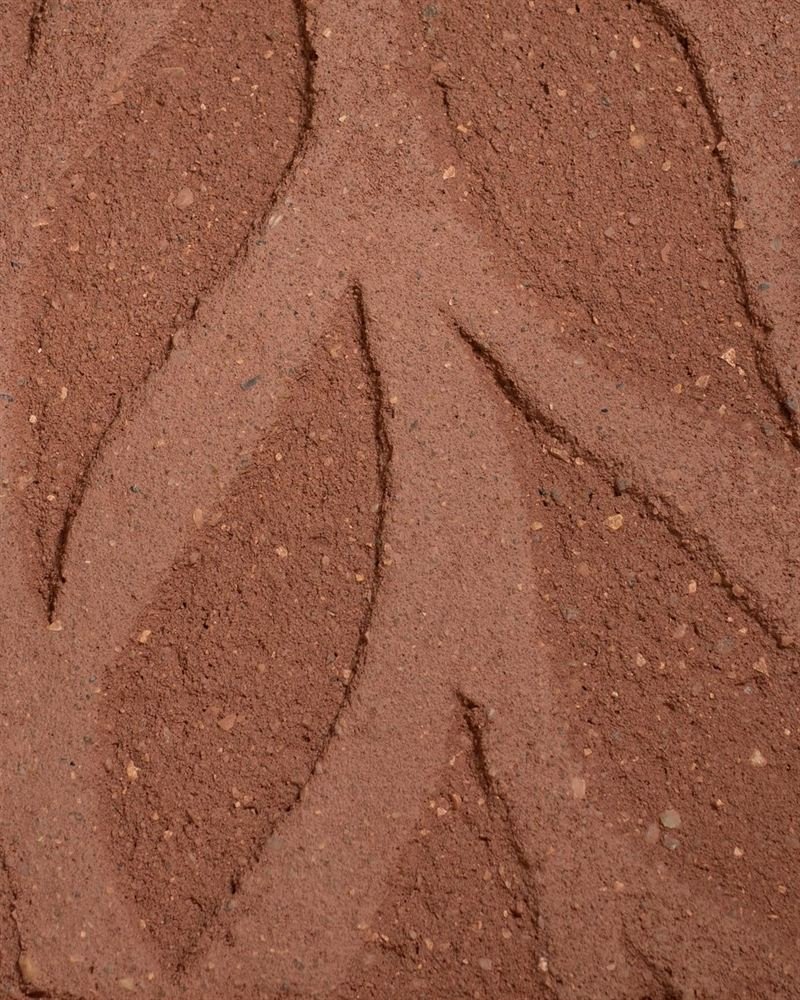 Clayworks hand carved demi rustic on rustic custom terracotta clay plaster sample swatch