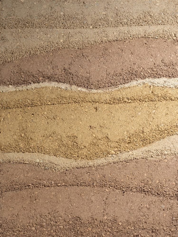 Clayworks rammed earth finish texture 01 clay plaster sample swatch