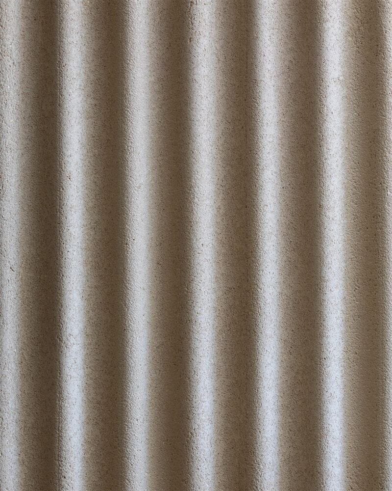 Clayworks slim corrugated smooth custom white clay plaster sample swatch