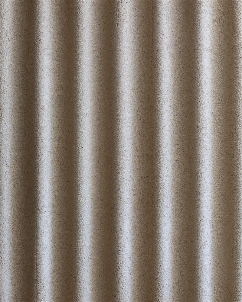 Clayworks slim corrugated smooth custom white clay plaster sample swatch