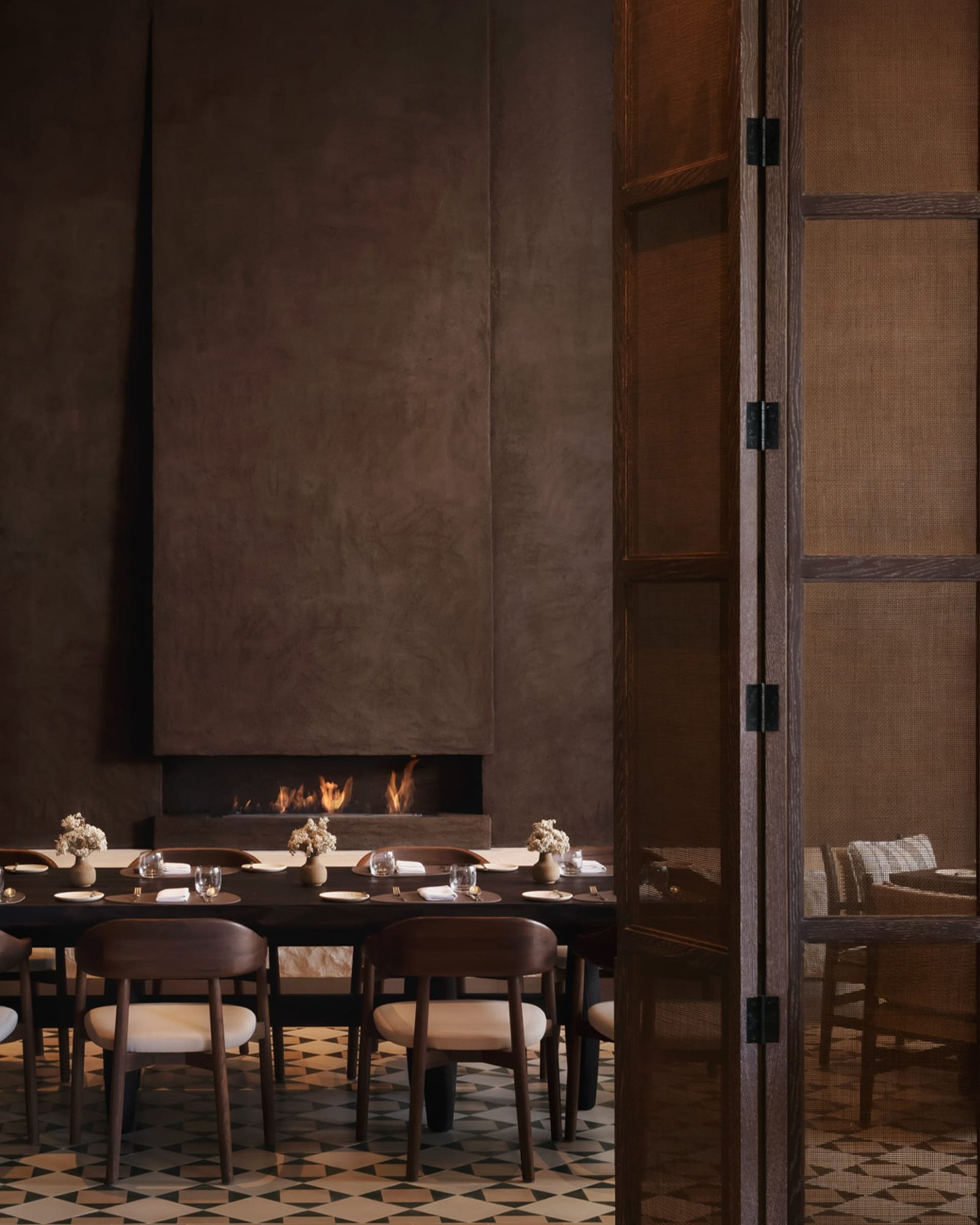 Demi Rustic clay plaster in custom brown at Desert Rock Resort, Red Sea, Saudi Arabia