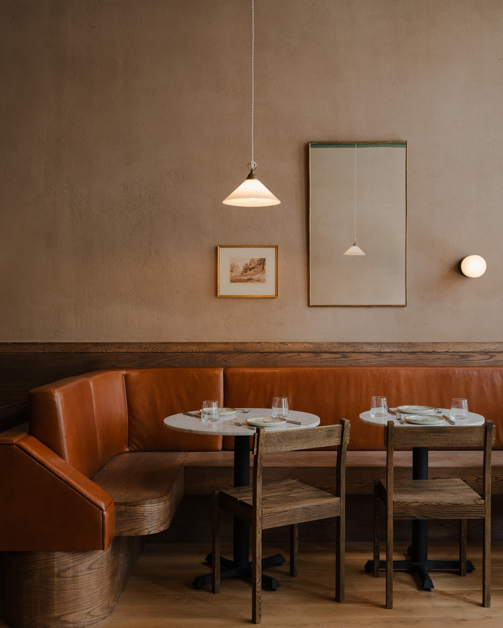 Smooth clay plaster in BRO-03 at Massara, New York.