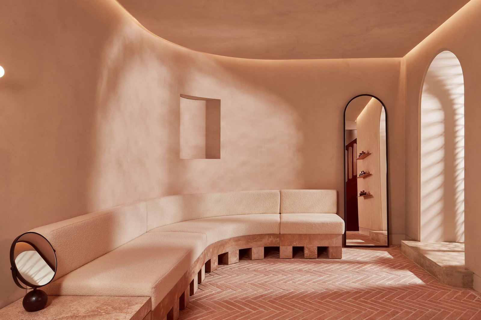 Hand-applied smooth wall finish at the Omorovicza spa, London