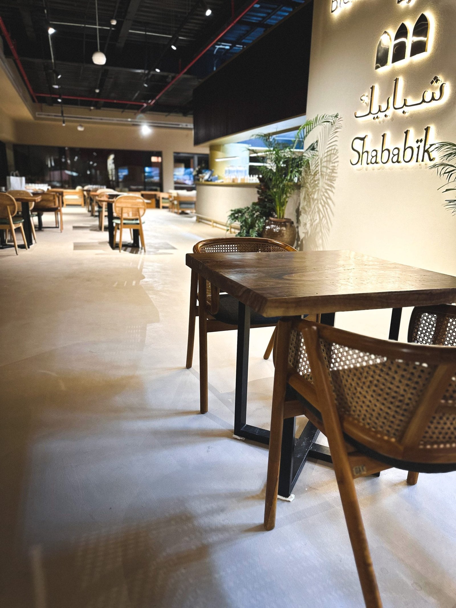 Microdur Plus microcement floor in the Biennale restaurant, Western Hajj Terminal, Jeddah